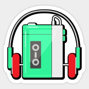 Vintage Walkman - Vector Illustration Sticker